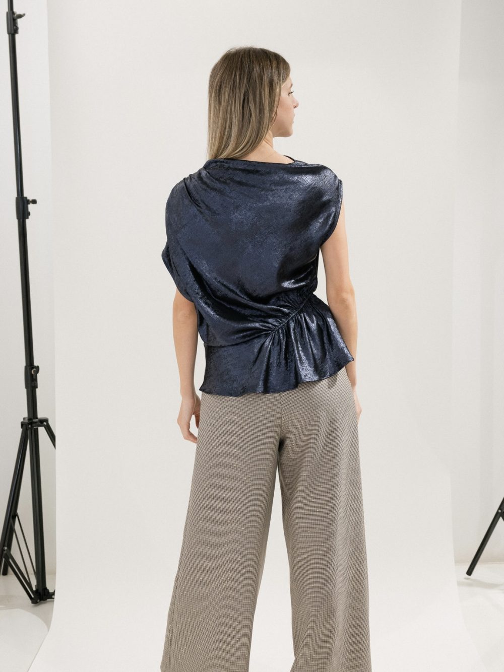 Blue Asymmetrical Top