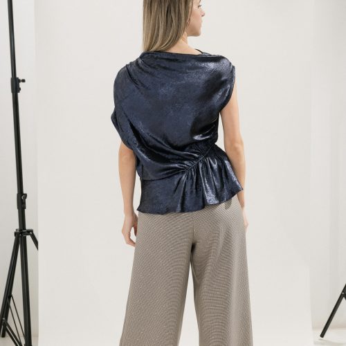 Blue Asymmetrical Top