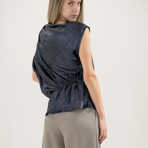 Blue Asymmetrical Top