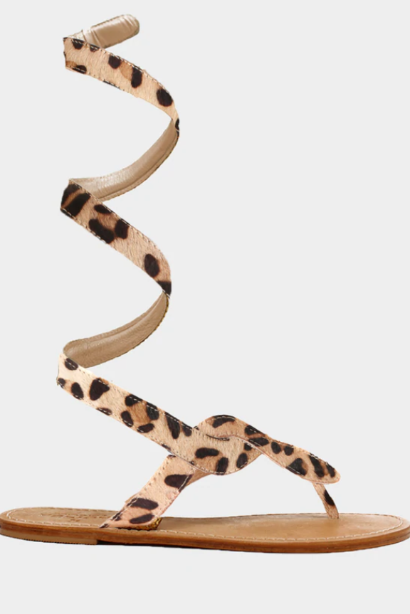 ASPIGA-LEOPARD Cobra Wrap Sandals