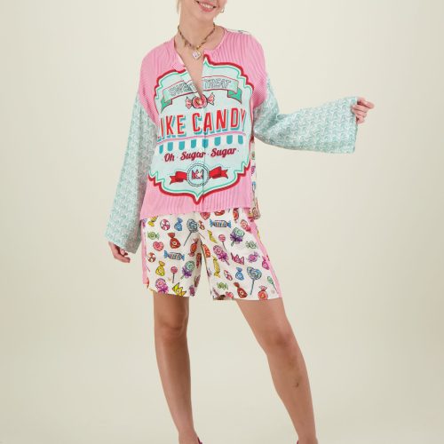 Alina Crew Neck Shirt-Candy