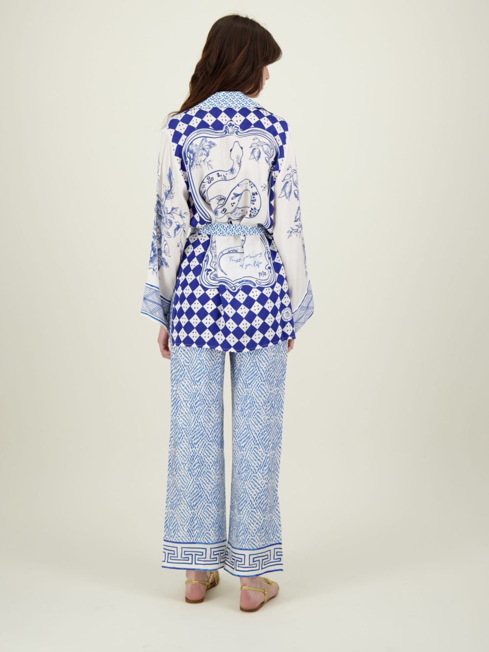 Lucia Kimono Belted Jacket Amalfi