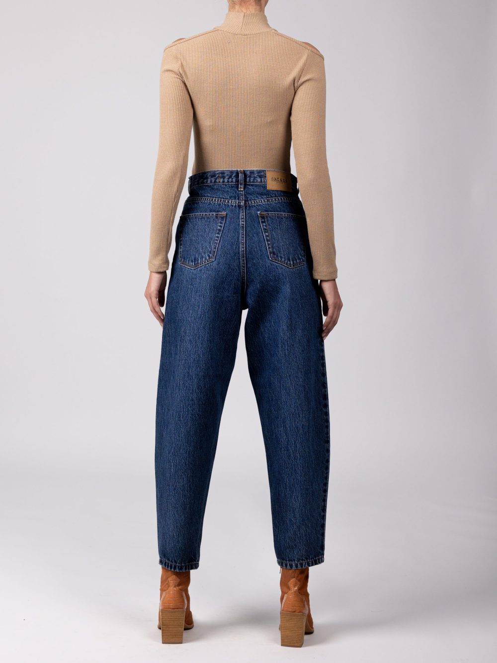 Georgia Beige Shoulder Rip Top