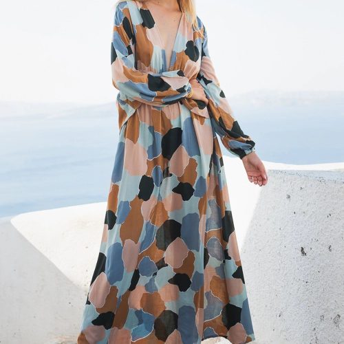 Cadre-SS22-Santorini-Poppy-Field-the-label_-2_5000x Edana Maxi Dress-Rainbow Brown