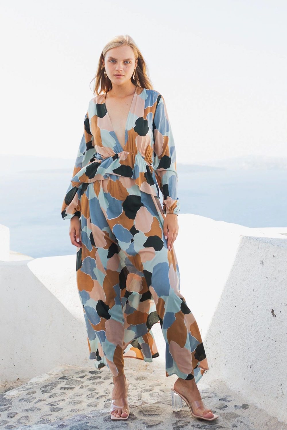 Cadre2-SS22-Santorini-Poppy-Field-the-label_-2_5000x Edana Maxi Dress-Rainbow Brown