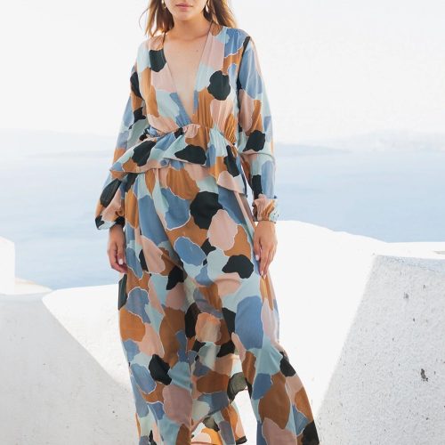 Cadre2-SS22-Santorini-Poppy-Field-the-label_-2_5000x Edana Maxi Dress-Rainbow Brown