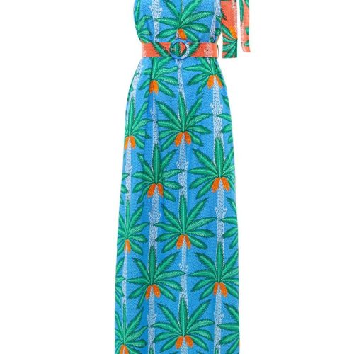 Circe's Garden One Shoulder Maxi Dress