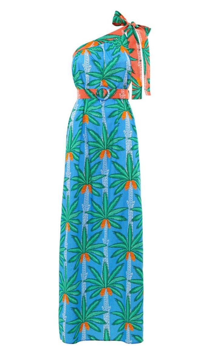 Circe's Garden One Shoulder Maxi Dress