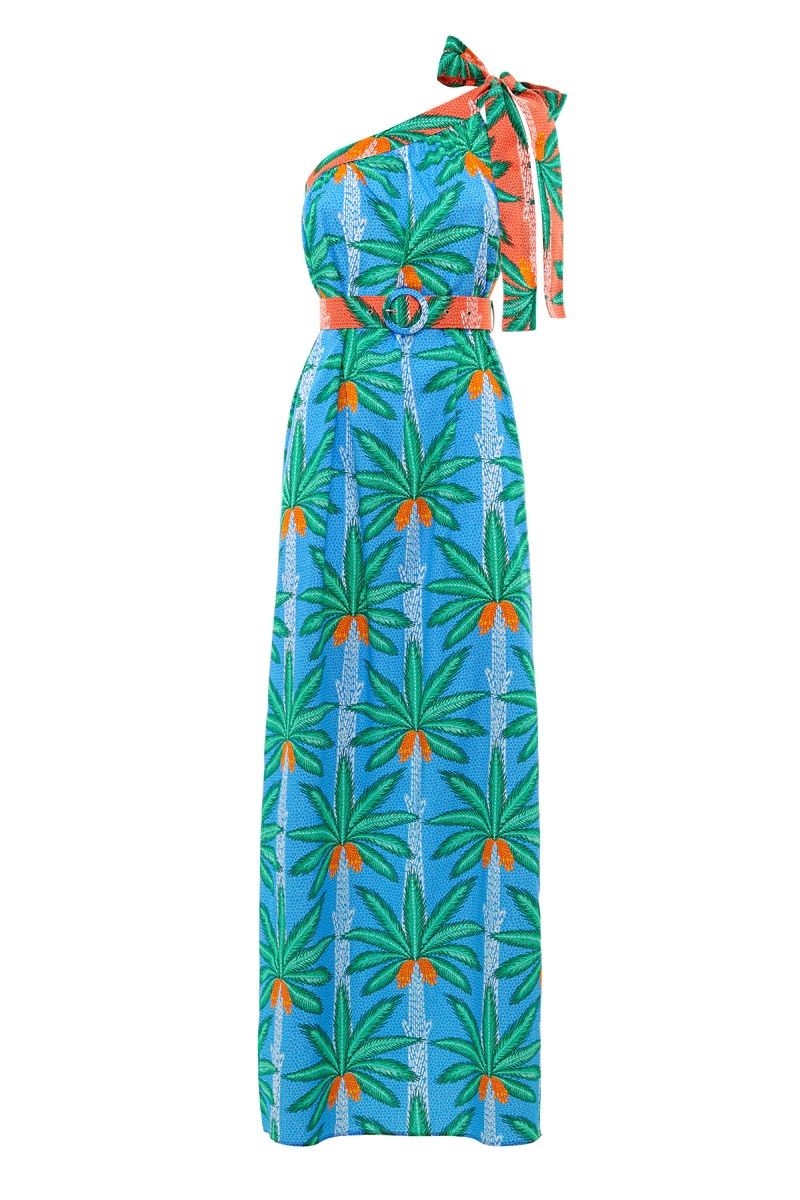 Circe's Garden One Shoulder Maxi Dress