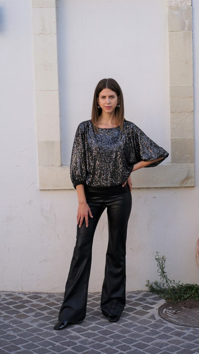 Spangled Charcoal Top