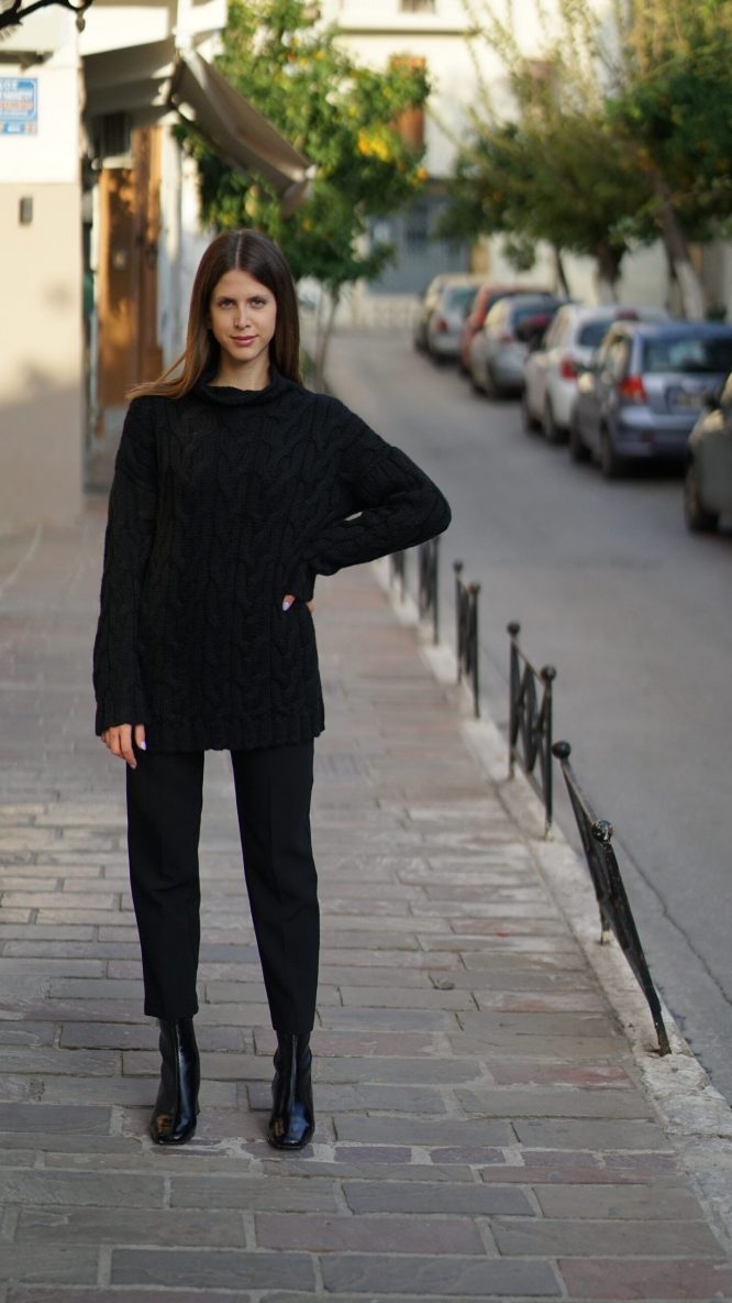 Black Knitted Sweater