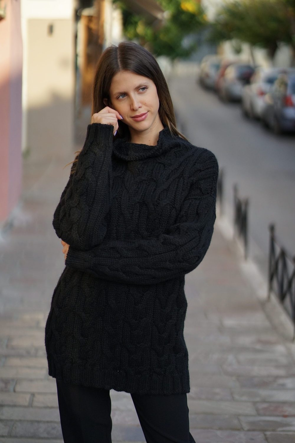 Black Knitted Sweater