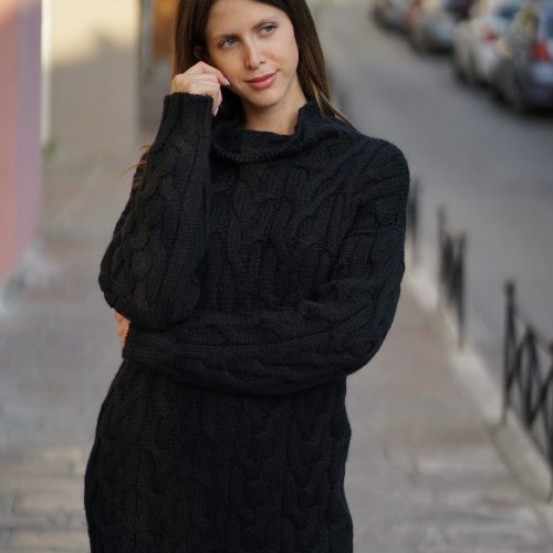 Black Knitted Sweater