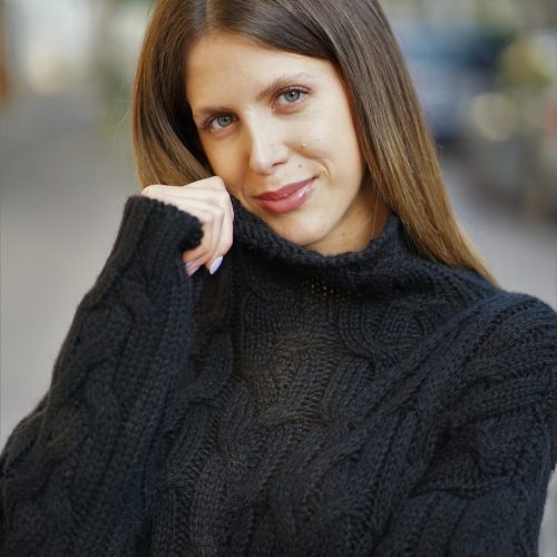 Black Knitted Sweater