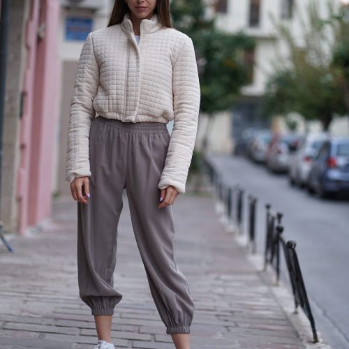 Ecru Bamini Puffy Bomber