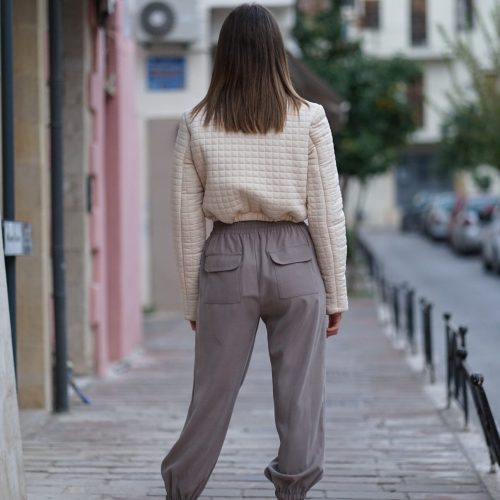 Ecru Bamini Puffy Bomber