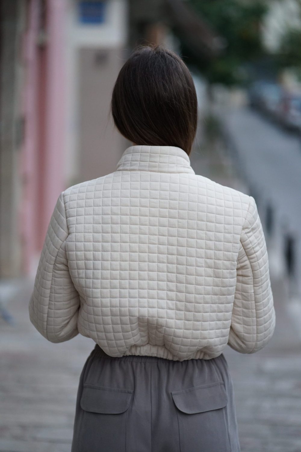 Ecru Bamini Puffy Bomber