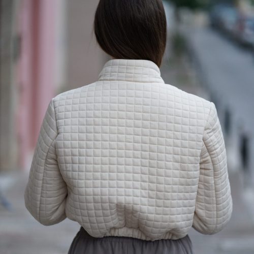 Ecru Bamini Puffy Bomber