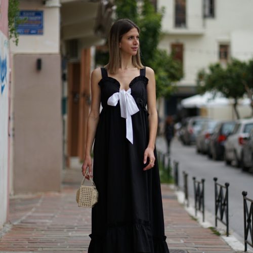 Black (rain)Bow - Maxi Dress