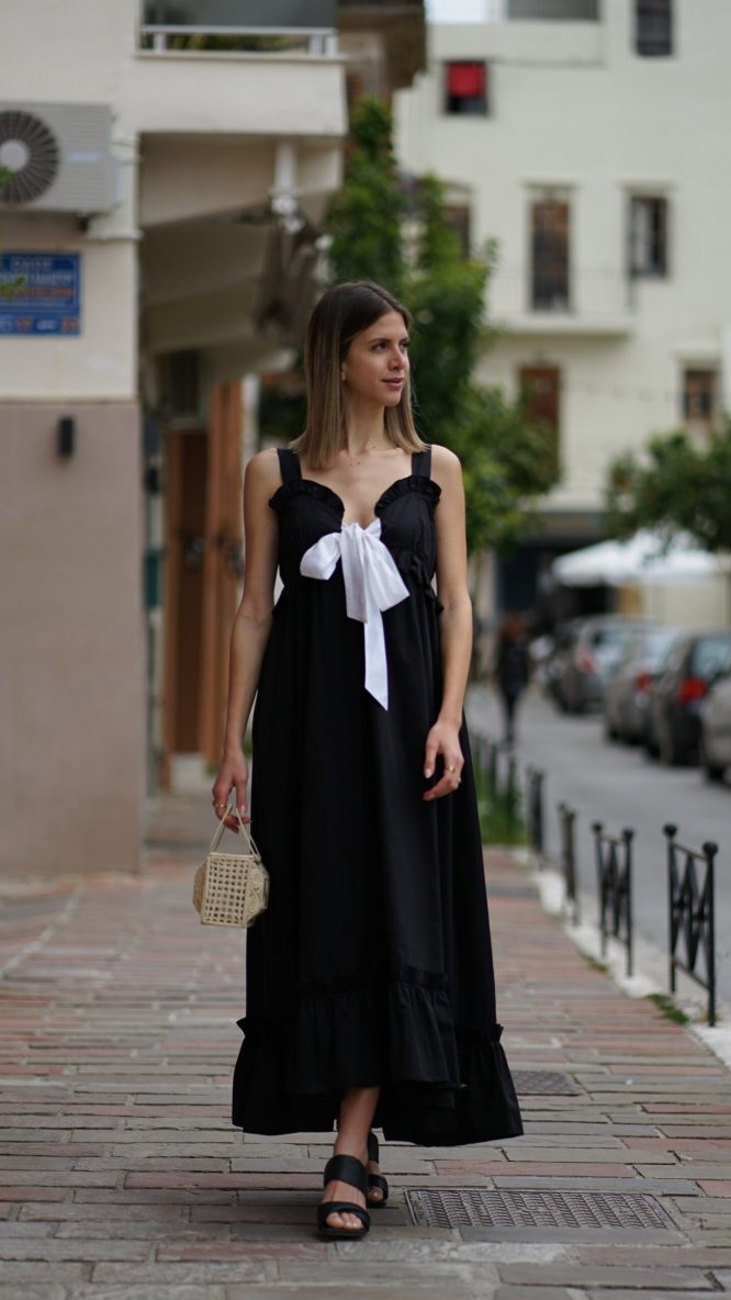 Black (rain)Bow - Maxi Dress