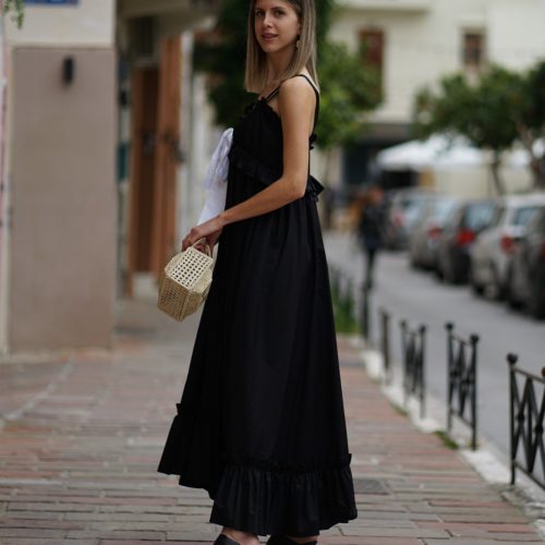 Black (rain)Bow - Maxi Dress