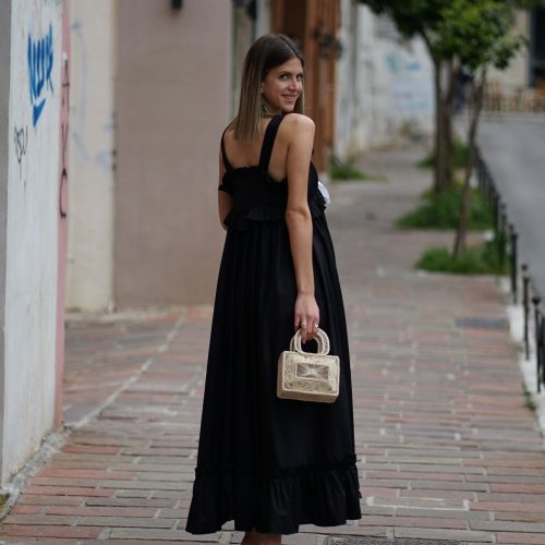 Black (rain)Bow - Maxi Dress