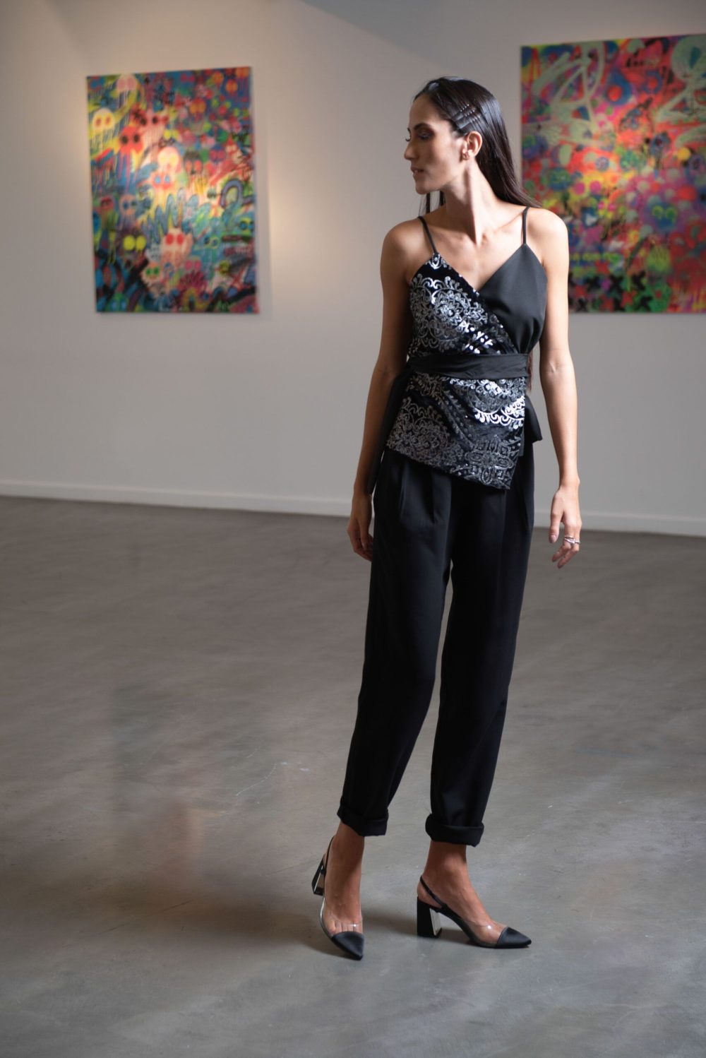 Sierra Top Black Sequin