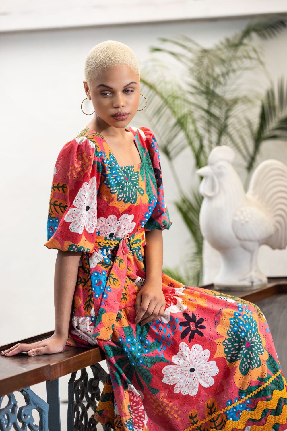 Sendra Blue Broderie Bomber