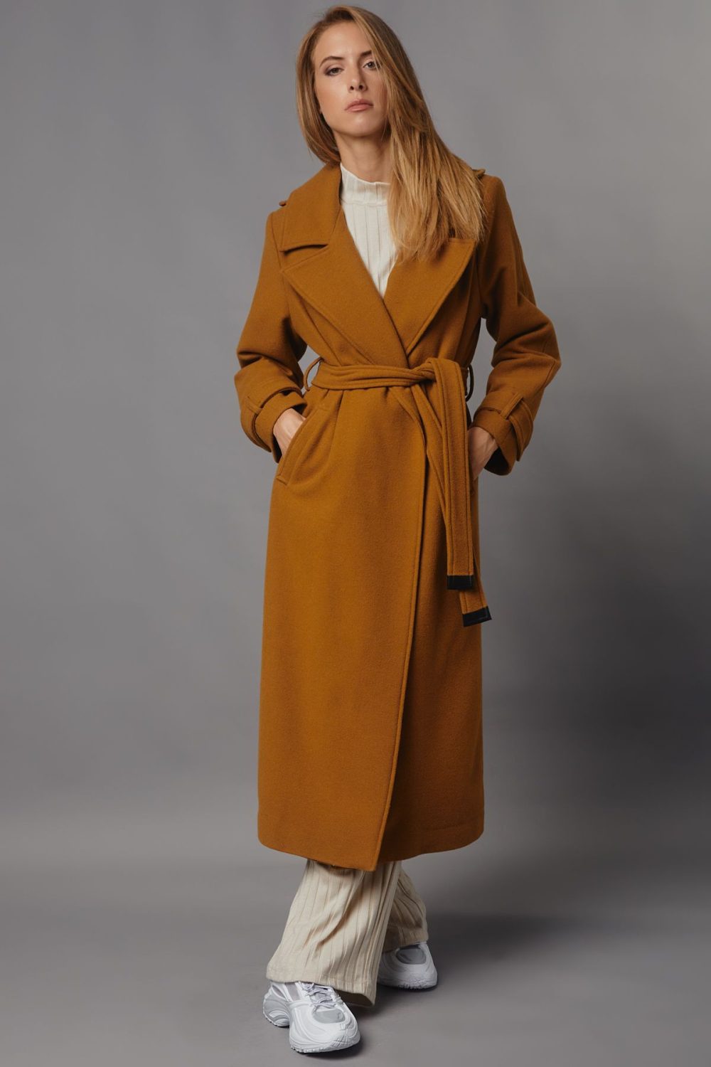 The Epaulet Oversized Coat Camel