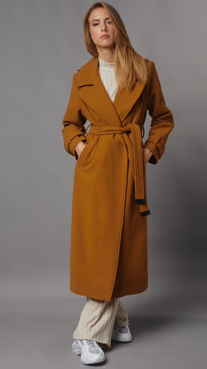 The Epaulet Oversized Coat Camel