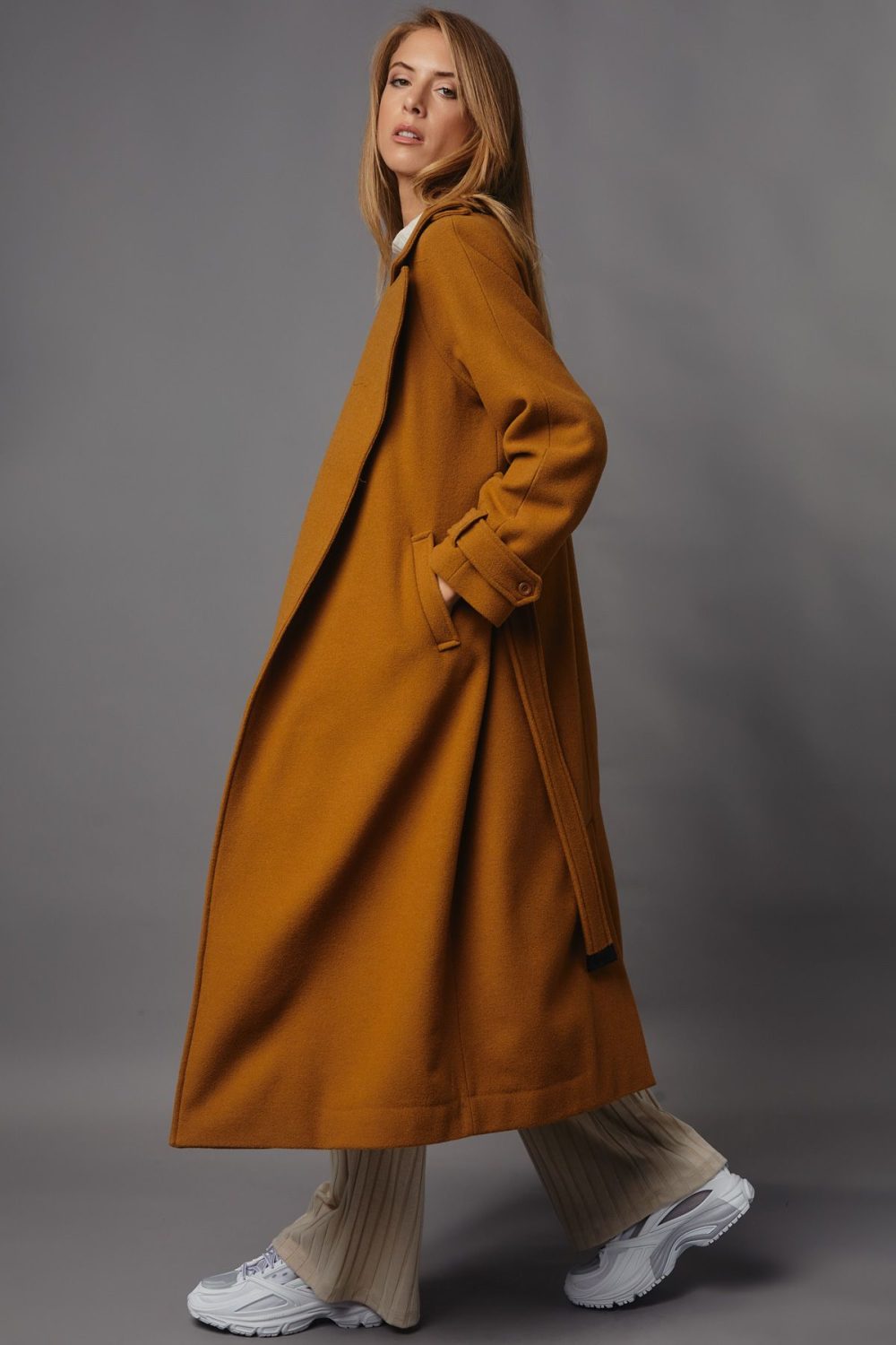 The Epaulet Oversized Coat Camel