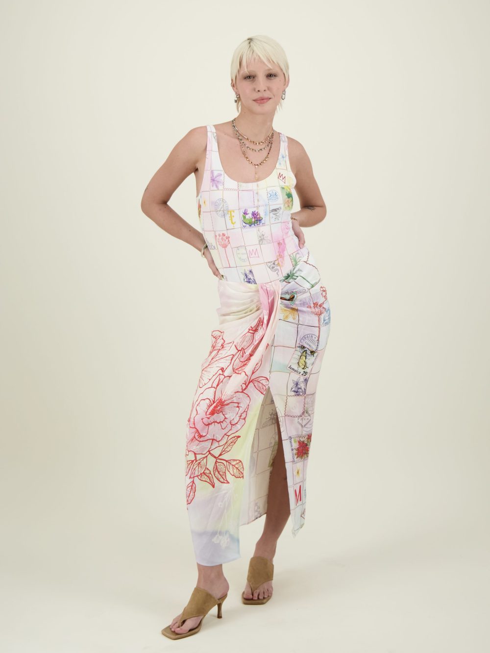 Maya Linen Tie Front Skirt  Heritage