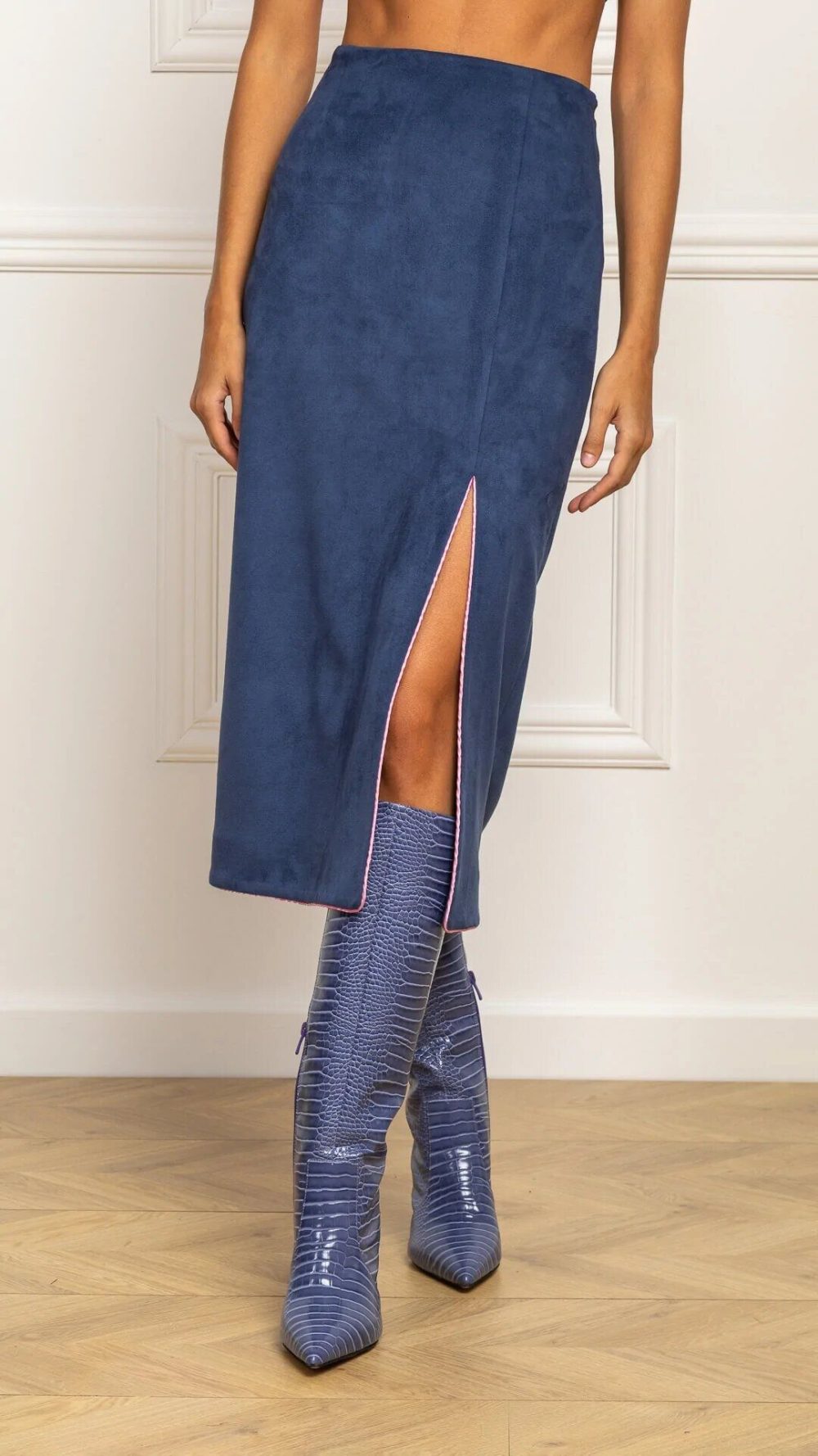 IMG_0673ps Fredric Suede Midi Skirt