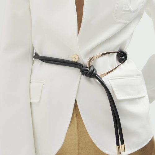 Stretch Metal Belt with Black Detail