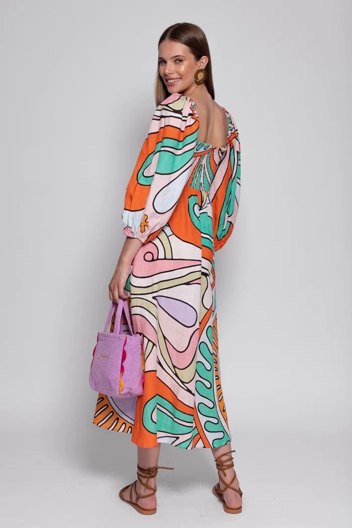 Megan Havana Big Tutti Frutti - Midi Dress