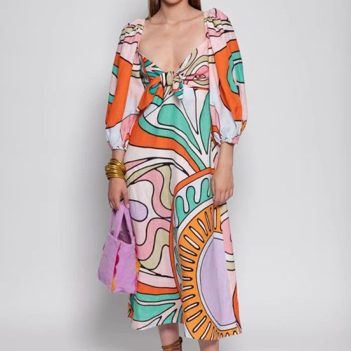 Megan Havana Big Tutti Frutti - Midi Dress