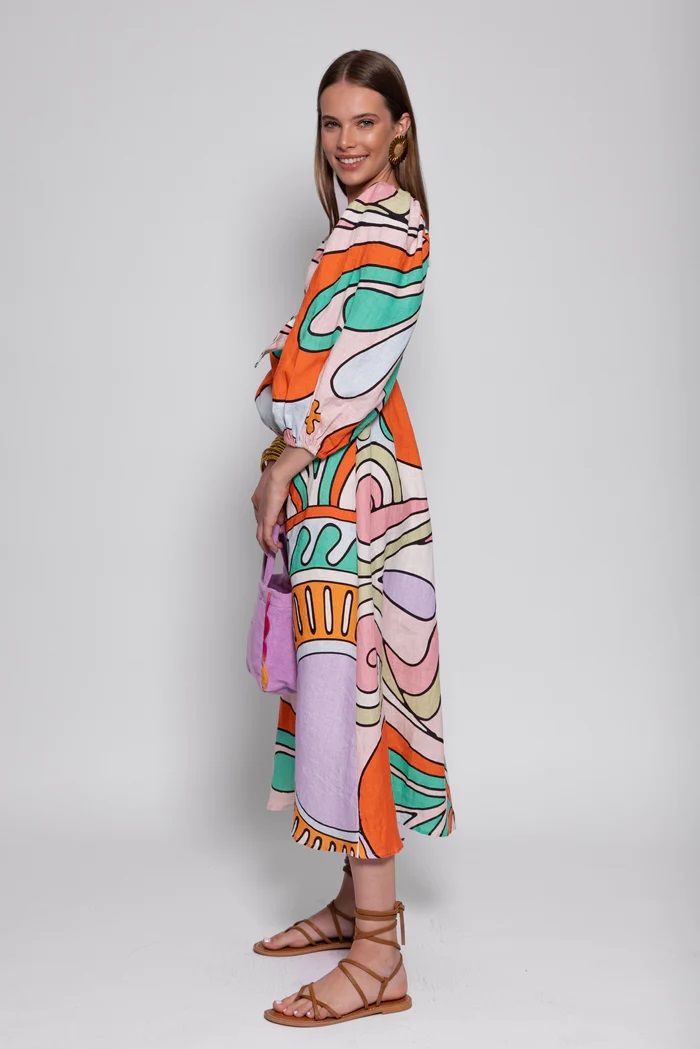 Megan Havana Big Tutti Frutti - Midi Dress