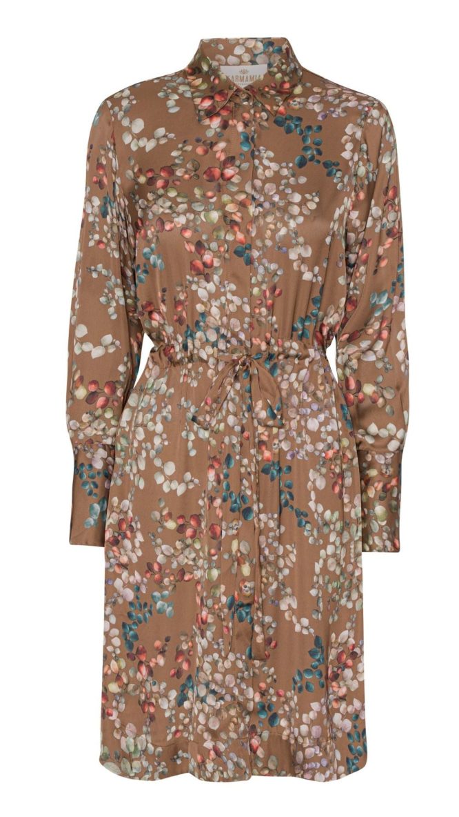 Nakita Dress – Melange Brown