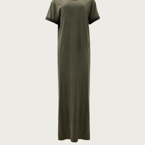 Stonewashed Khaki Long Dress