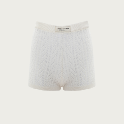 Ecru Knitted Shorts