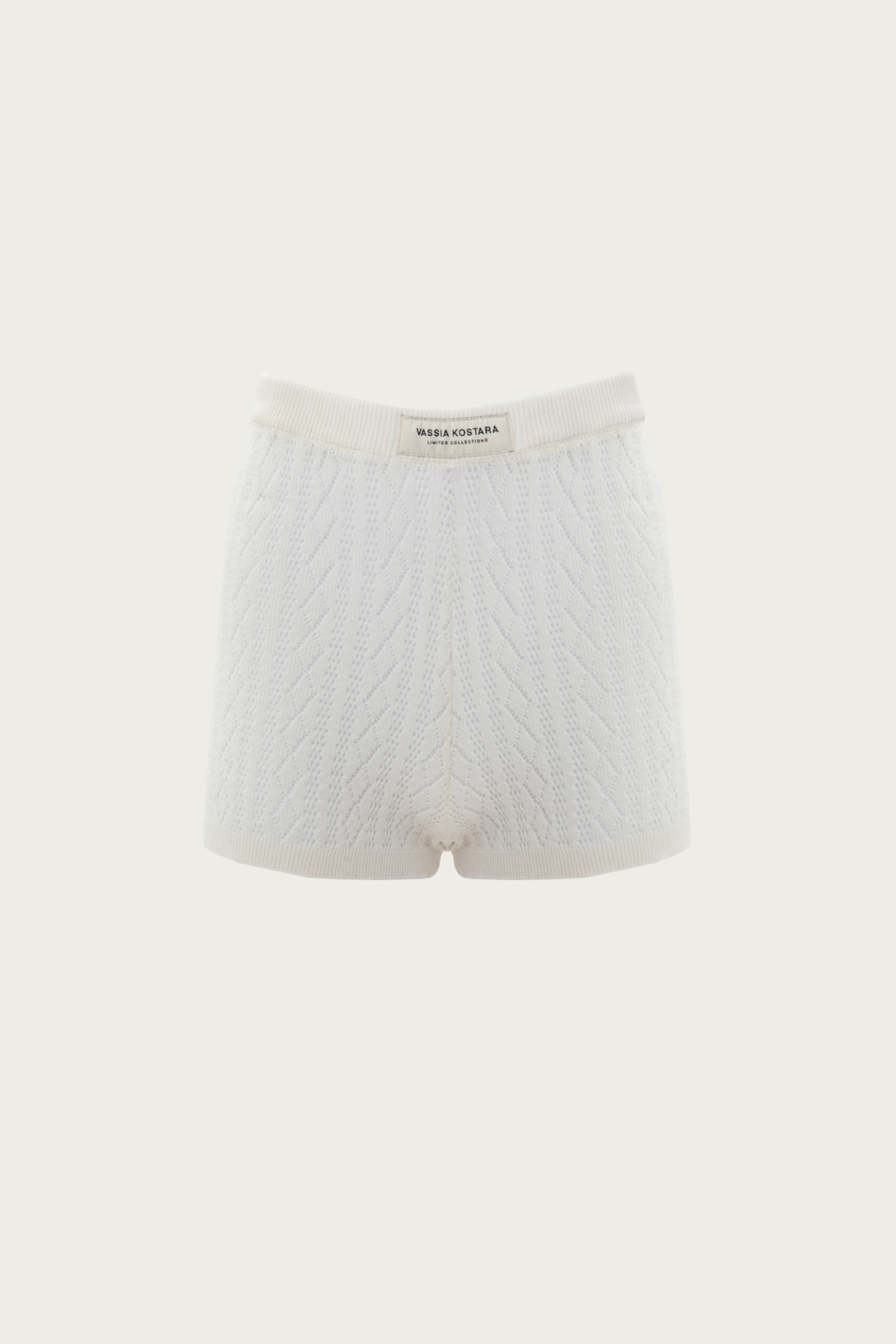 Ecru Knitted Shorts