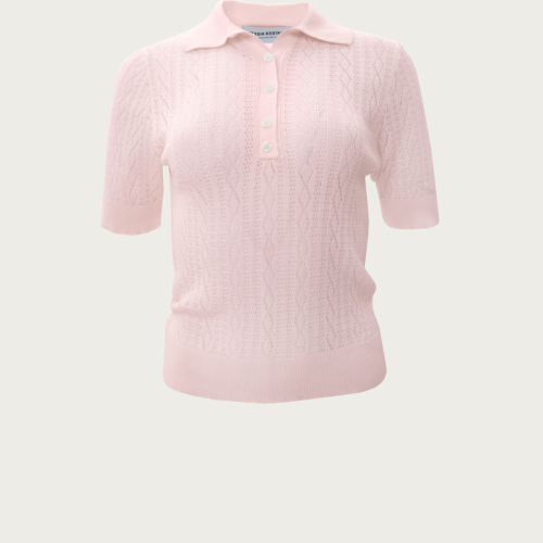 Pink Polo Knitted T-Shirt