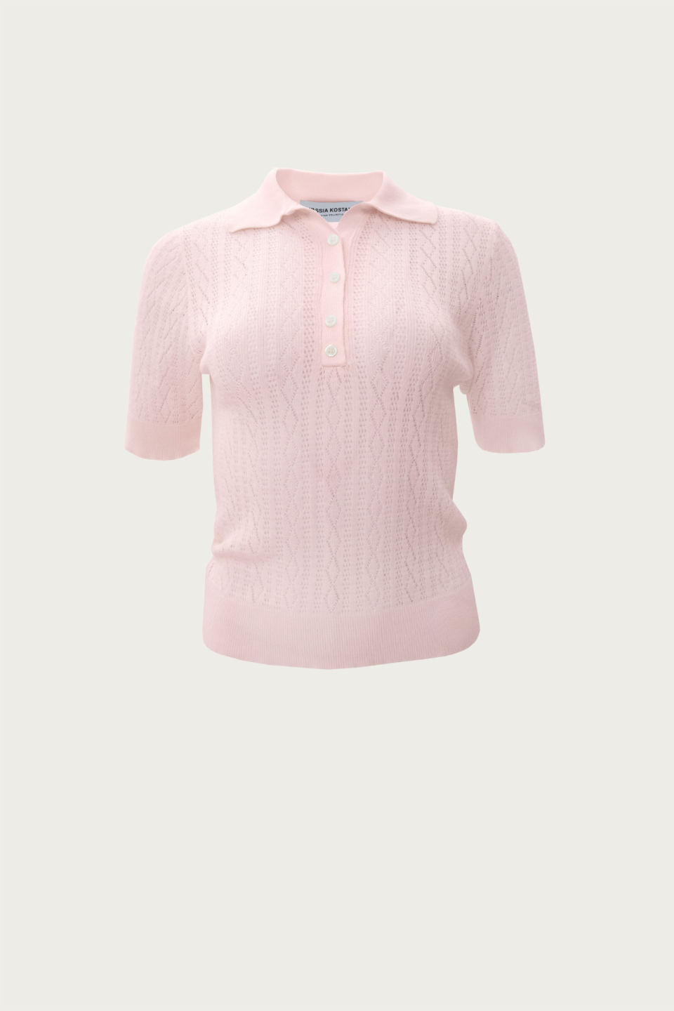 Pink Polo Knitted T-Shirt