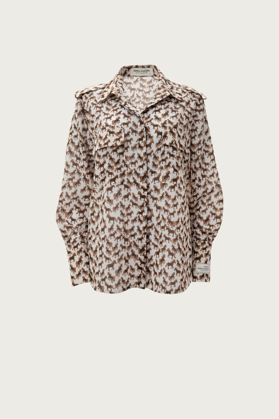 Horse Print Slim Fit Shirt