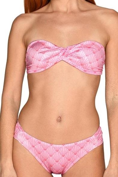 Pink-Shell-Bandeau-Bikini Pink Shell Bandeau Bikini