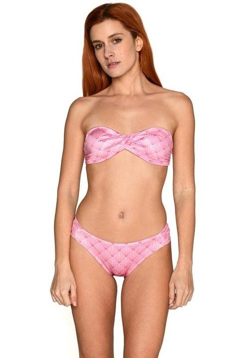 Pink-Shell-Bandeau-Bikinii Pink Shell Bandeau Bikini