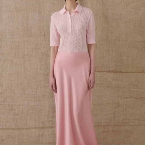 Dusty Pink Satin Mermaid Skirt