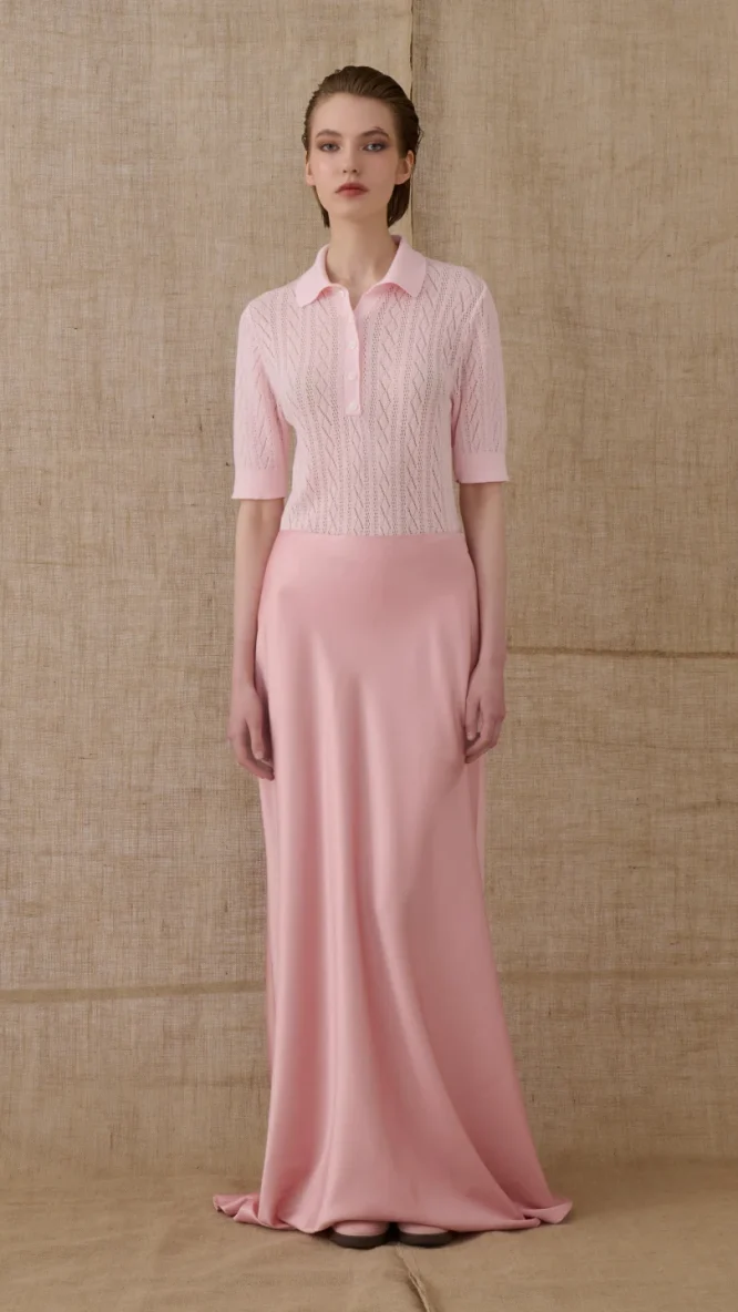 Dusty Pink Satin Mermaid Skirt