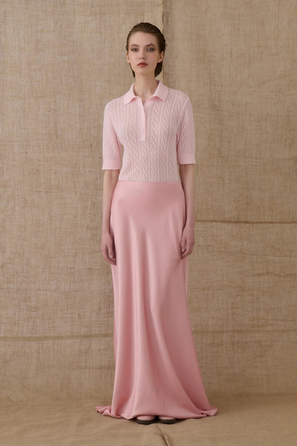 Dusty Pink Satin Mermaid Skirt