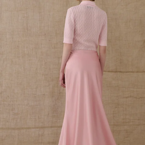 Dusty Pink Satin Mermaid Skirt